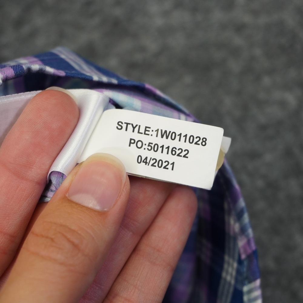 Vineyard Vines OTG Button Down Shirt Mens Large Purple Plaid Performance Brrr - Picture 10 of 11